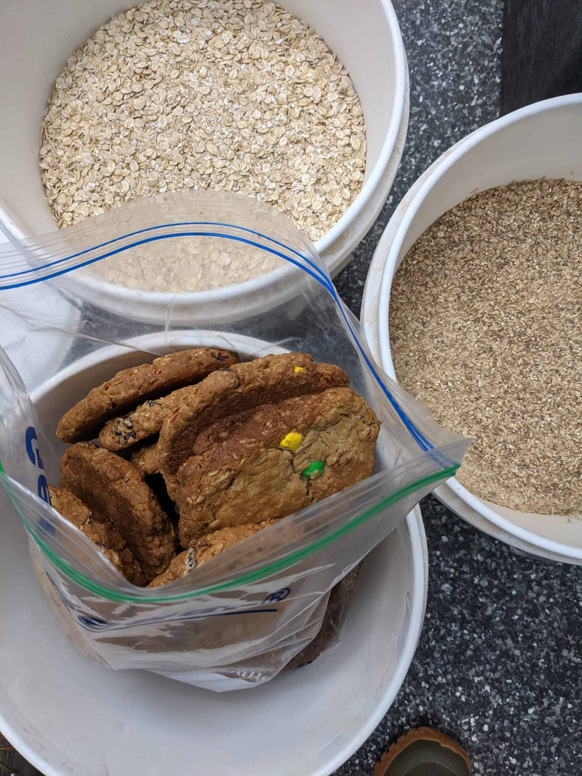 Monster cookie and grain oatmeal ingredients at at Bridge Up Brewing craft beer brewery and taprooms in Door County Wisconsin