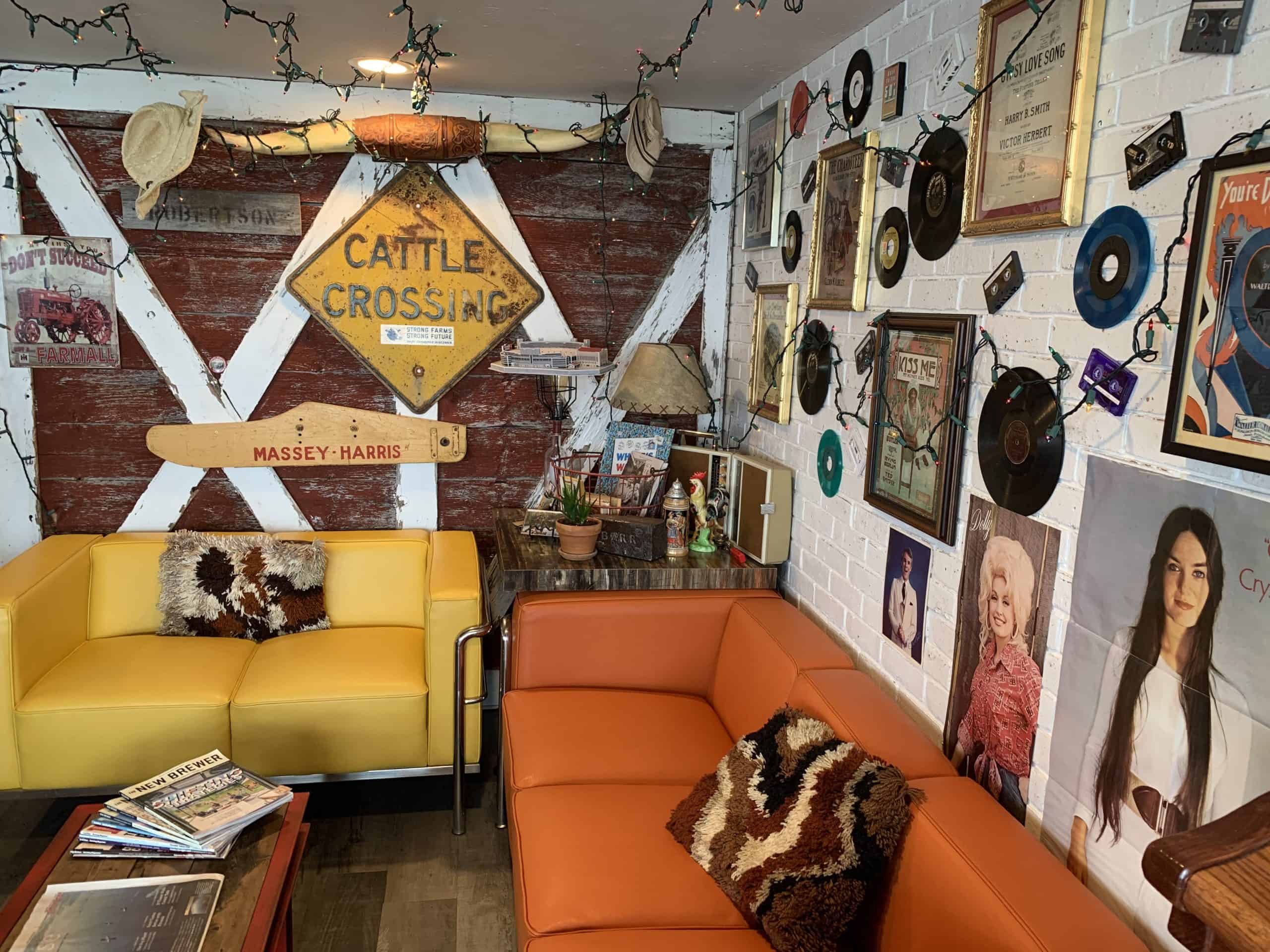 Find and play your favorite music records at Bridge Up Brewing craft beer brewery and taprooms in Door County Wisconsin